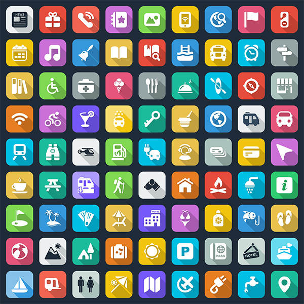 Flat Shiny Various Icons